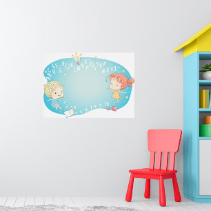 Poster Illustration d'apprentissage de l'alphabet pour en