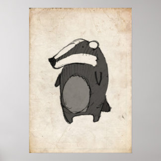 Poster Illustration de Badger