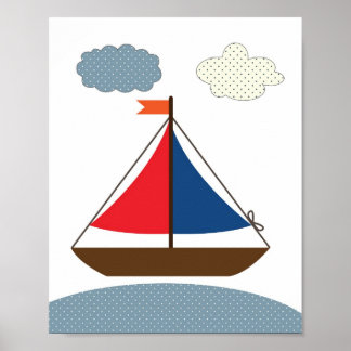 Poster Illustration de bateau pour les chambres à thème n