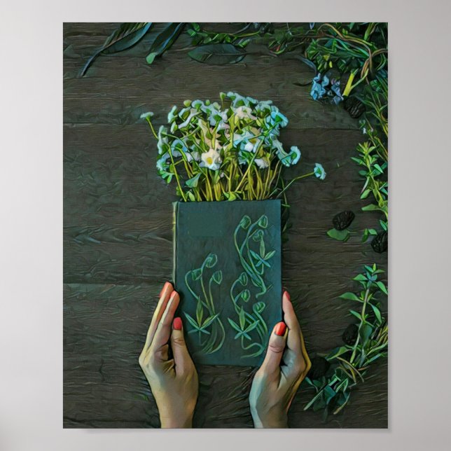 Poster illustration de bibliothèque vintage (Devant)