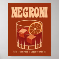Illustration de boisson Negroni orange brûlée vint