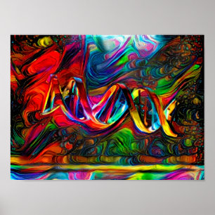 Poster Illustration de brin d'ADN