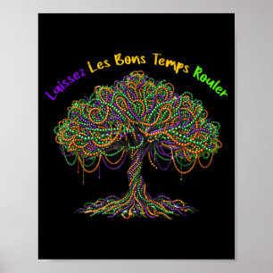 Poster Illustration de Carnaval d'Arbre de Perles de Mard
