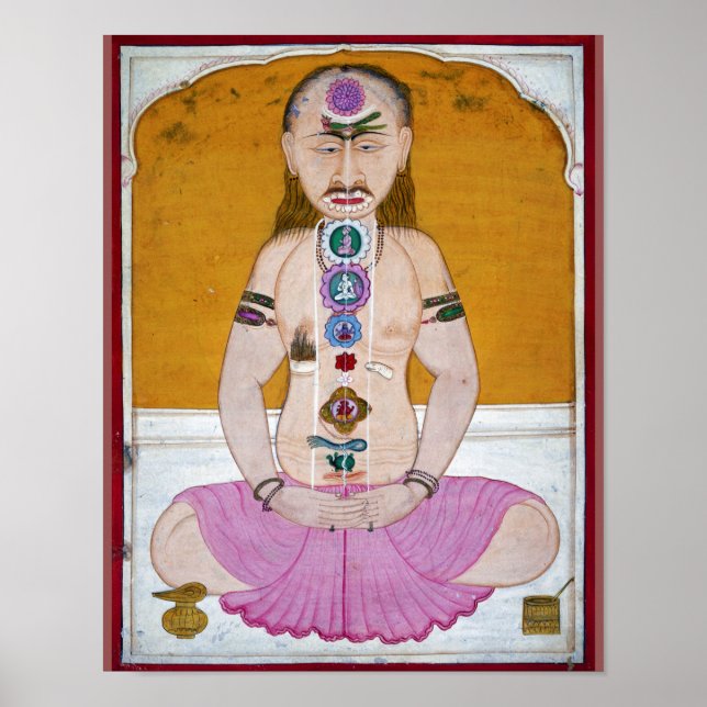 Poster Illustration de Chakra Yoga pour la méditation (Devant)