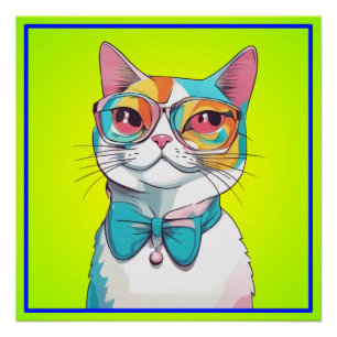 Poster Illustration de chat Clipart