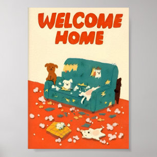 Poster Illustration de Chiens Vilains