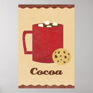 Poster Illustration de chocolat chaud