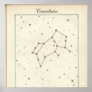 Poster Illustration de constellation vintage