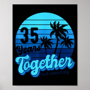 Poster Illustration de couples en croisière ensemble depu