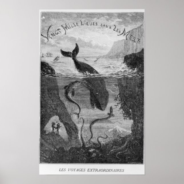 Poster Illustration de couverture "20 000 lieues sous la  (Devant)