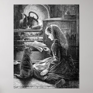 Poster Illustration de cru de soirée d'hiver