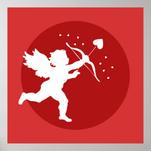 Poster Illustration de cupidon d'amour