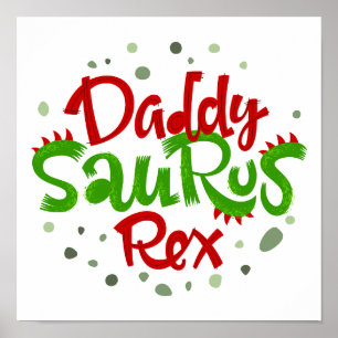 Poster Illustration de Daddy Saurus Rex