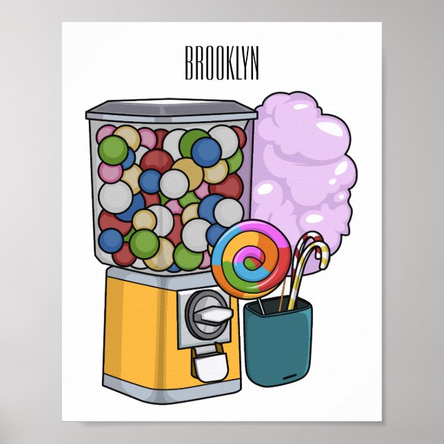 Poster Illustration de dessin de bonbon (Devant)