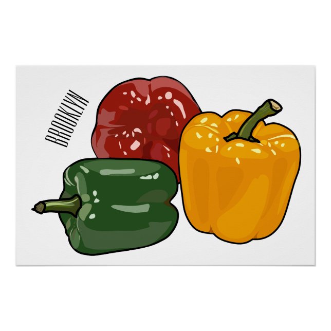Poster Illustration de dessin de Capsicum (Devant)