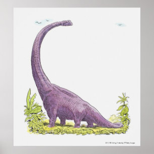 Poster Illustration de dinosaure Giraffatitan