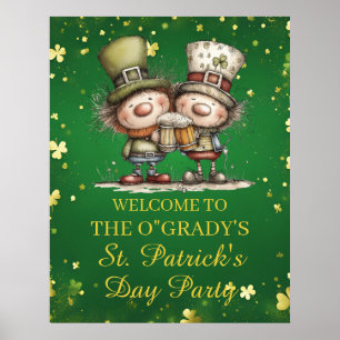 Poster Illustration de fête joyeuse de la Saint-Patrick