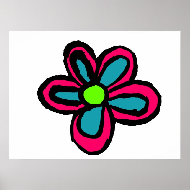 Poster Illustration de fleur (Devant)