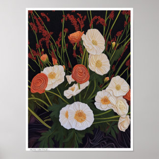 Poster Illustration de fleurs charmantes