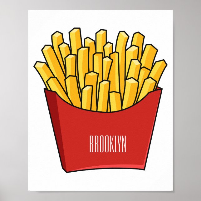 Poster Illustration de frites (Devant)