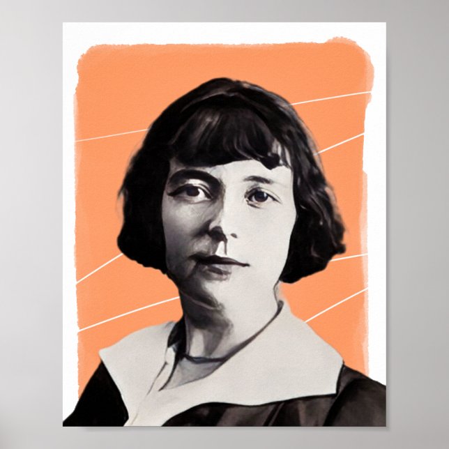 Poster Illustration de Katherine Mansfield, écrivaine néo (Devant)