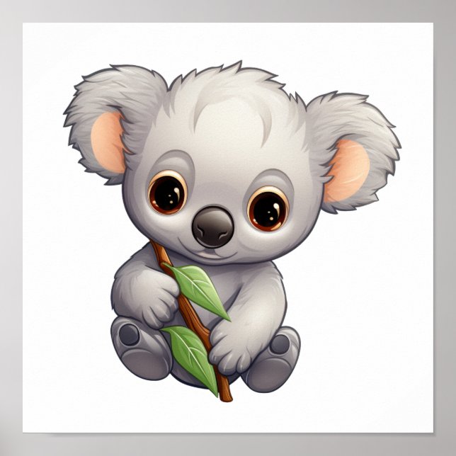 Poster Illustration de koala du dessin animé (Devant)