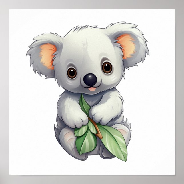 Poster Illustration de koala du dessin animé (Devant)