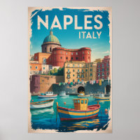 Illustration de la baie de Naples Italie Art de vo