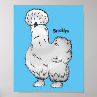 Illustration de la caricature du poulet Silkie