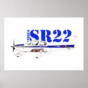 Poster Illustration de la conception de l'avion léger Cir