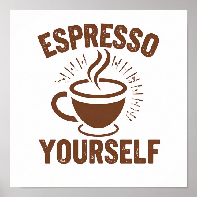 Poster Illustration de la coupe d'expresso à vapeur (Devant)