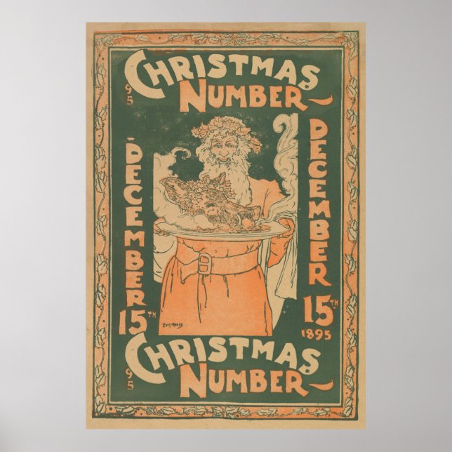 Poster Illustration de la fête de Noël du millésime (1895 (Devant)
