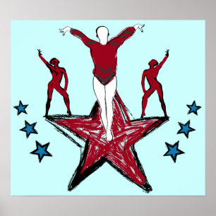 Poster Illustration de la gymnastique urbaine