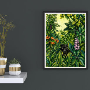 Poster Illustration de la jungle tropicale Art de la pa