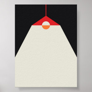 Poster Illustration de la lampe à suspension - Mur minima