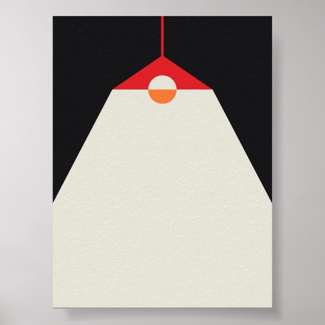 Poster Illustration de la lampe à suspension - Mur minima (Devant)