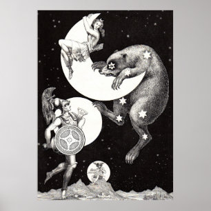 Poster Illustration de la Nuit du Dieu de l'Univers du Ci