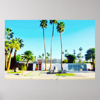 Poster Illustration de la photo d'une maison moderne du m