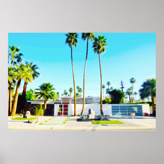 Poster Illustration de la photo d'une maison moderne du m (Devant)