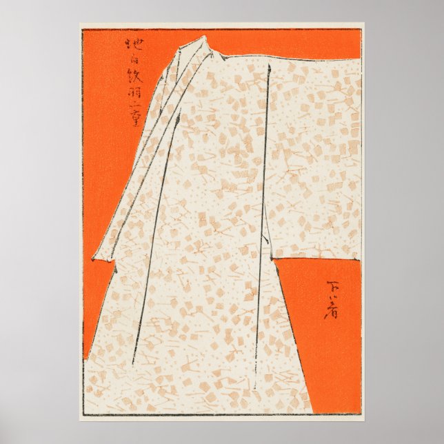 Poster Illustration de la robe japonaise de Shin Bijutsuk (Devant)