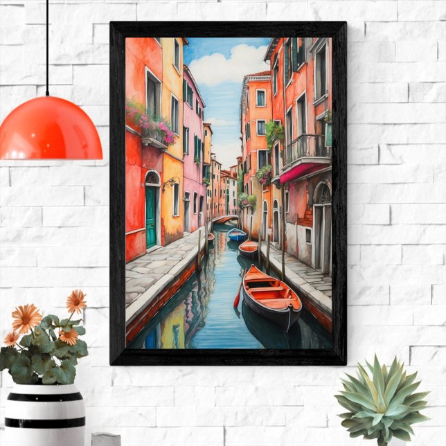 Poster Illustration de la rue Venice (Créateur téléchargé)
