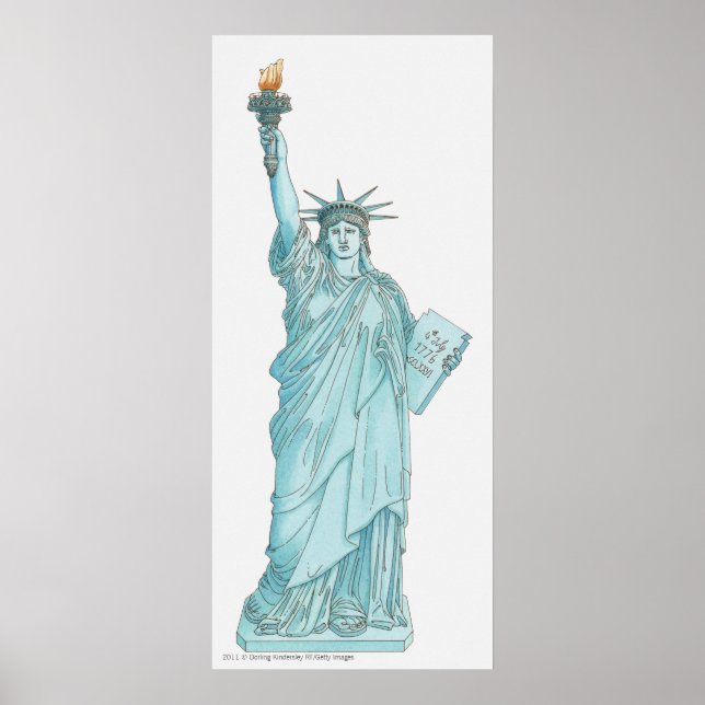 Poster Illustration de la statue de la liberté (Devant)