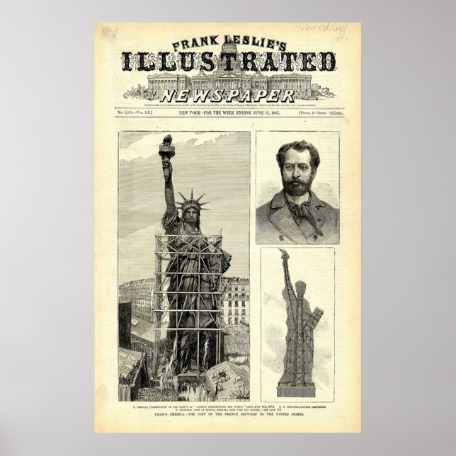 Poster Illustration de la Statue de la Liberté (Devant)
