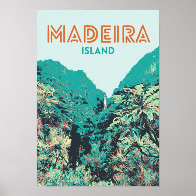 Poster Illustration de la végétation de l'île de Madère P (Devant)