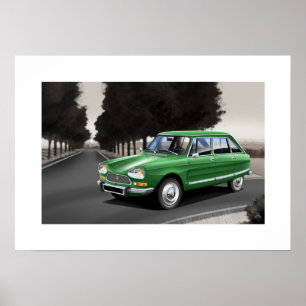 Poster Illustration de l'affiche Citroen Ami 8