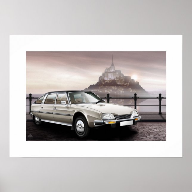 Poster Illustration de l'affiche Citroen CX Prestige (Devant)