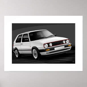 Poster Illustration de l'affiche de Golf GTI mk2