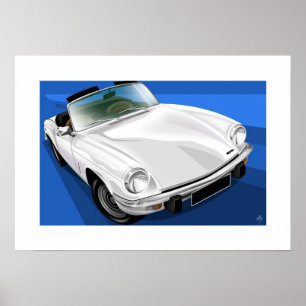 Poster Illustration de l'affiche de Triumph Spitfire