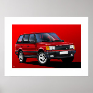 Poster Illustration de l'affiche Range Rover P38