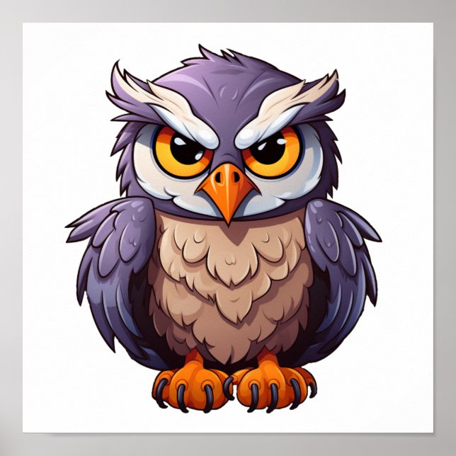 Poster Illustration de l'aigle à dessin (Devant)